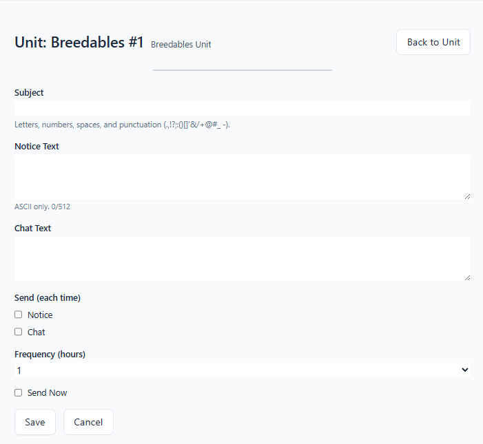 Breedables new campaign form